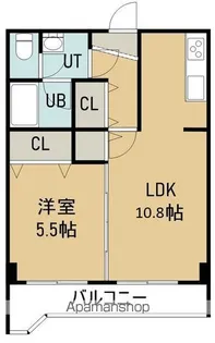 ラングレーコート石川【4階】の間取り